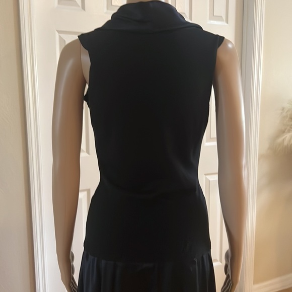 CALVIN KLEIN BLACK SILK DRESS - Picture 4 of 10